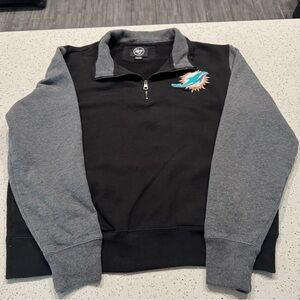 47 Black and Gray Men's Miami Dolphins Sweater